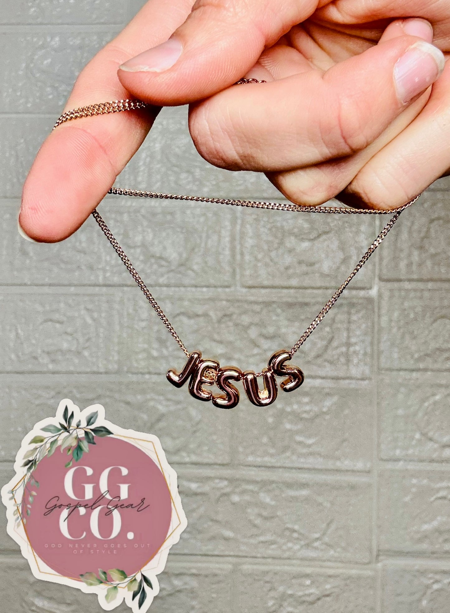 Jesus Bubble Name Necklace - Christian Jewelry - Christian Necklace - Christian Gift