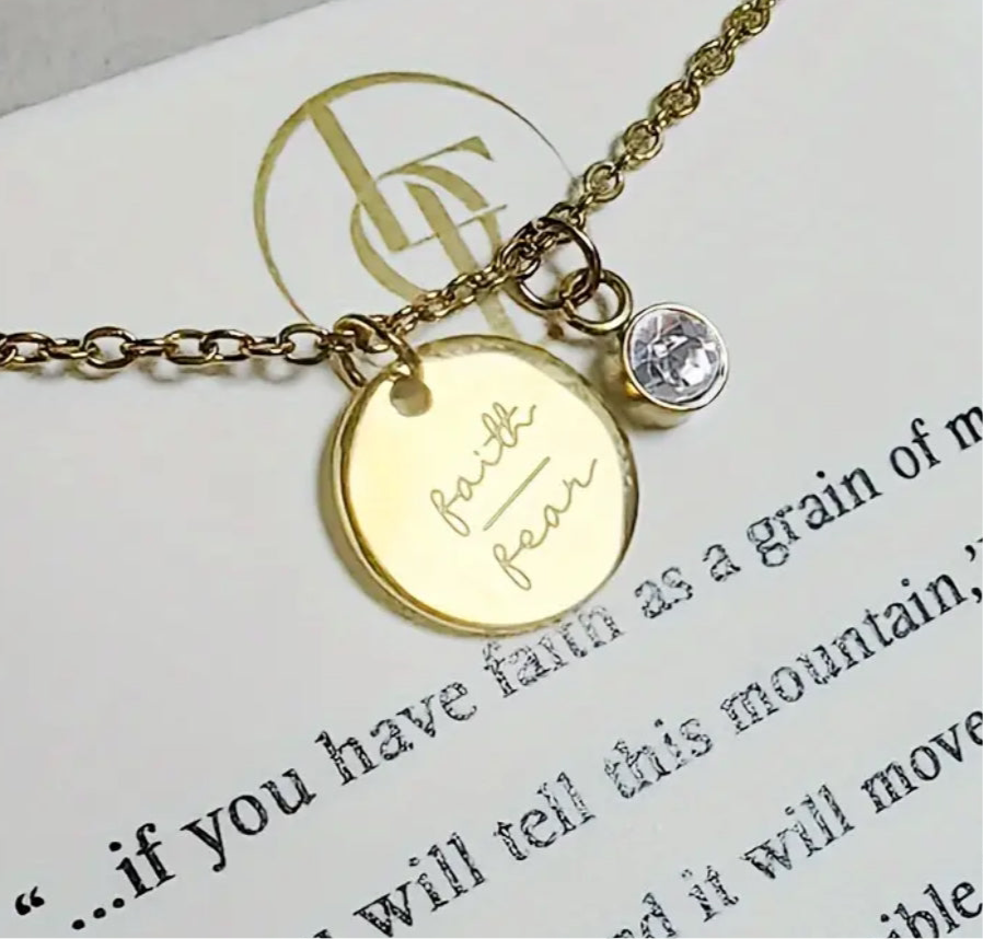 Faith Over Fear - Christian Jewelry - Christian Necklace - Christian Gift