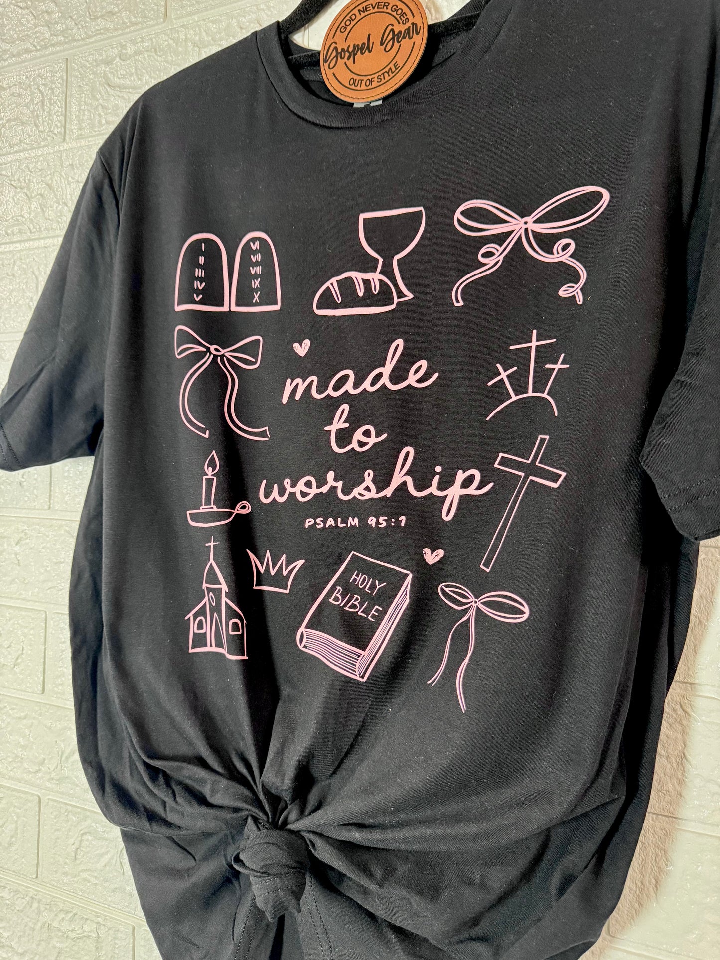 Made To Worship Collage - Christian Shirt - Christian Apparel - Graphic Tee - Christian Gift