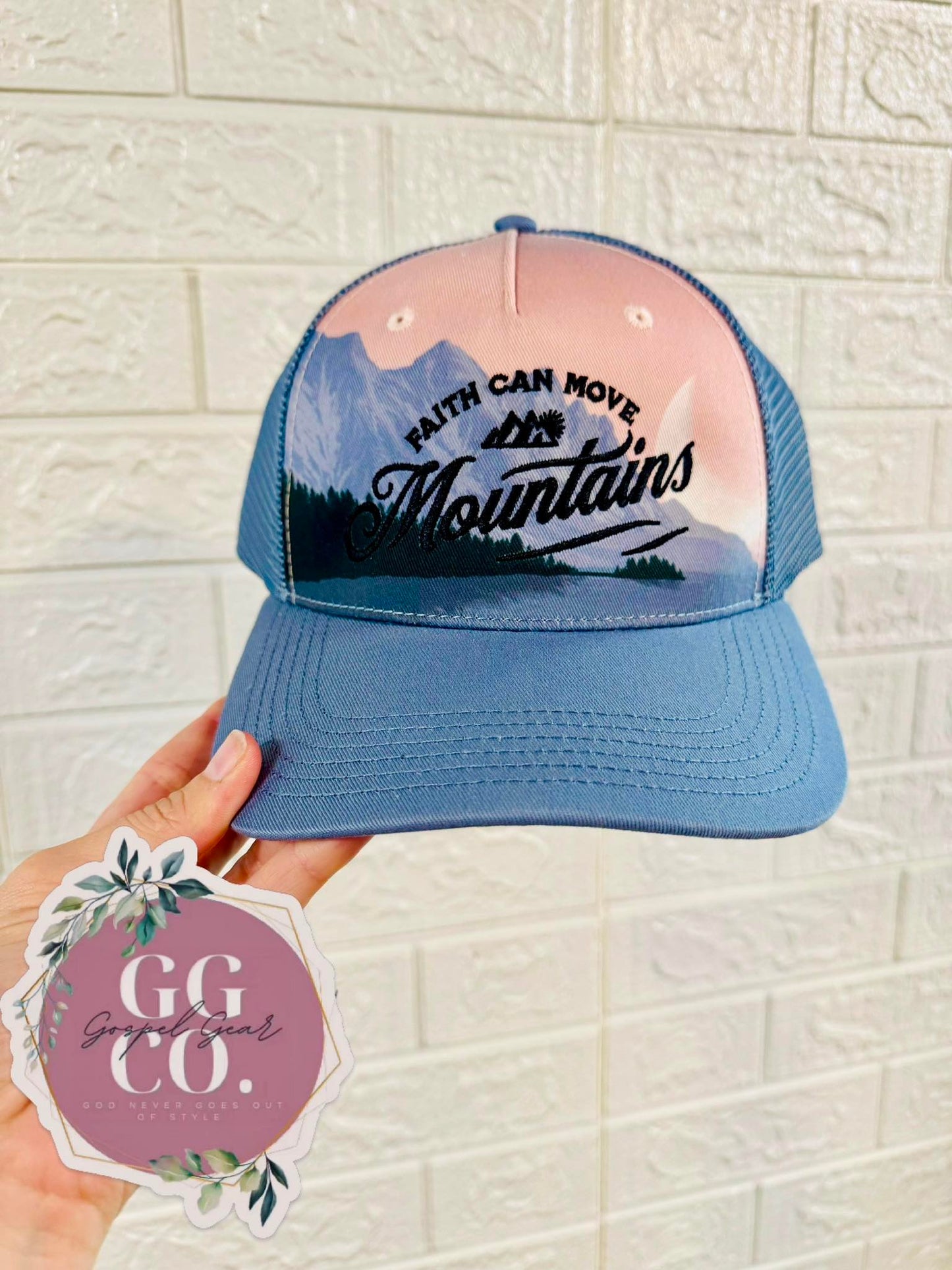 Faith Can Move Mountains Specialty Embroidered Hat, Embroidered Hat, Embroidered Christian Hat, Christian Dad Hat, Christian Gift, Embroidered Vintage Hat, Christian Gift