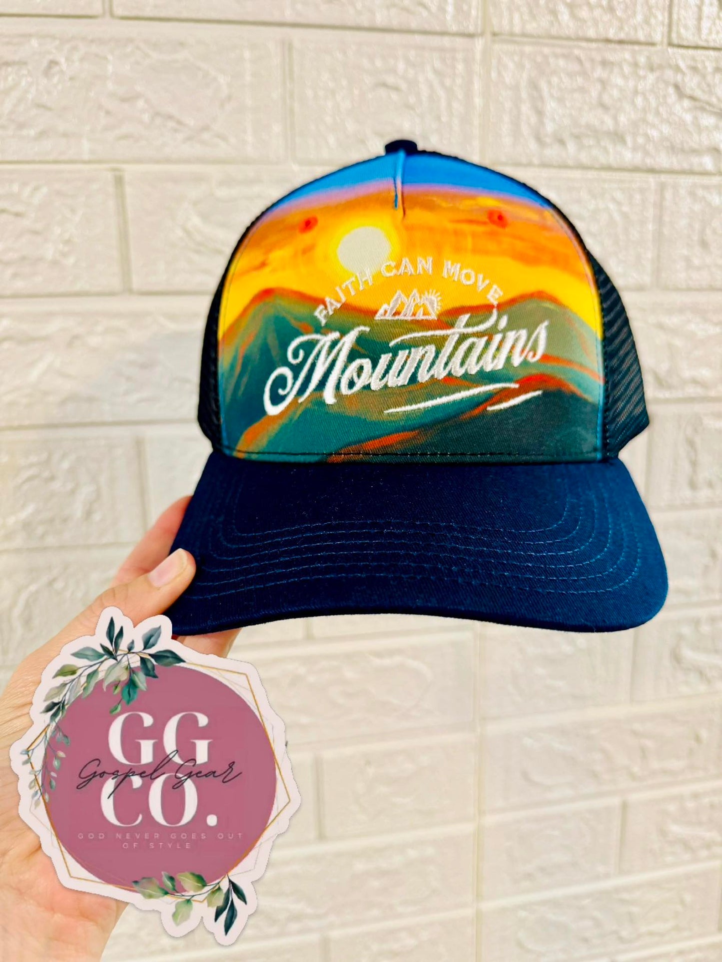 Faith Can Move Mountains Specialty Embroidered Hat, Embroidered Hat, Embroidered Christian Hat, Christian Dad Hat, Christian Gift, Embroidered Vintage Hat, Christian Gift