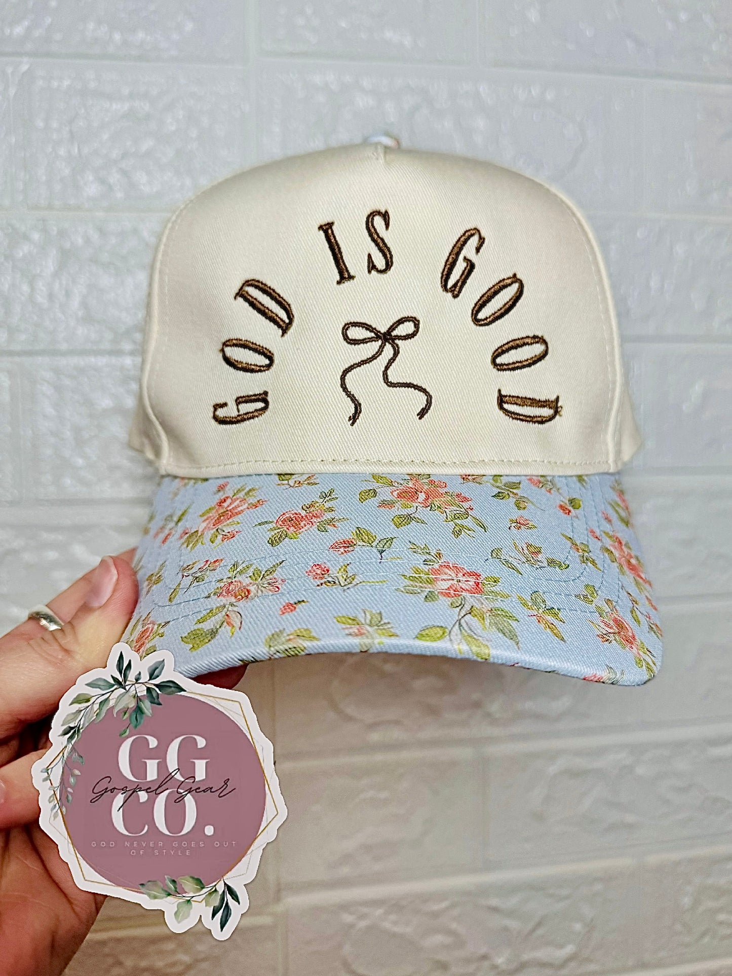 Elegant Bow Embroidered Hat, Embroidered Hat, Embroidered Christian Hat, Christian Hat, Dad Hat, Christian Gift, Embroidered Hat, Vintage Hat, Gift