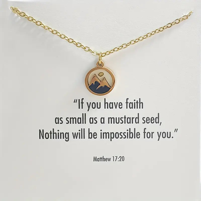 Mountain Mover - Christian Jewelry - Christian Necklace - Christian Gift