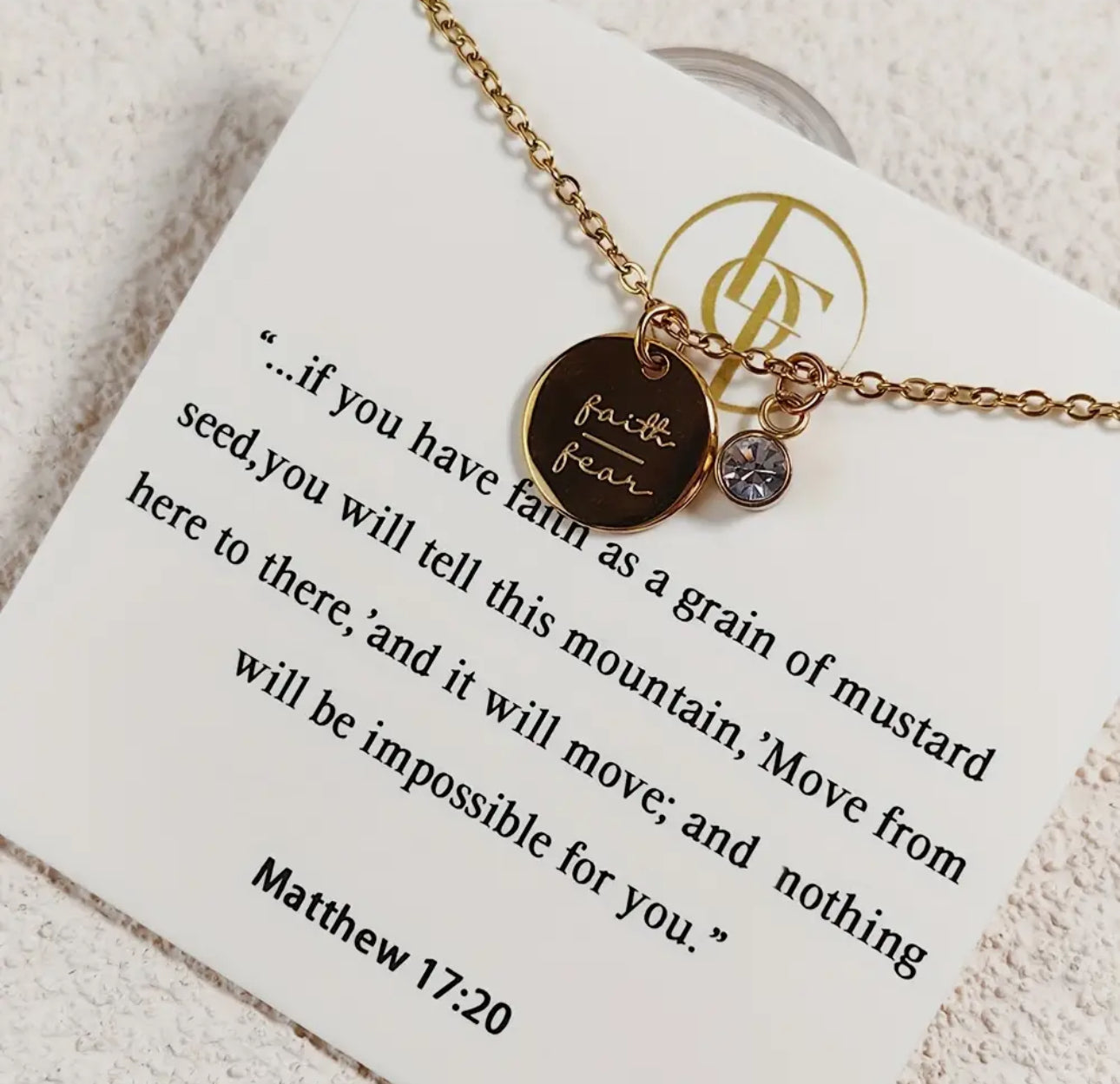 Faith Over Fear - Christian Jewelry - Christian Necklace - Christian Gift