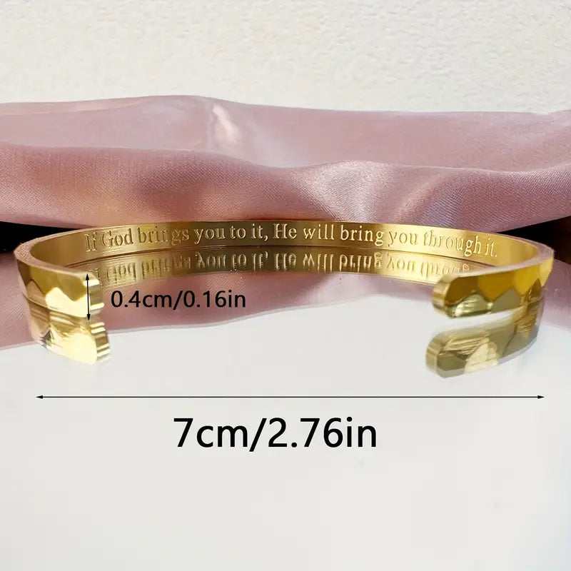 Hidden Message Bangle - Christian Jewelry - Christian Bracelet - Christian Gift