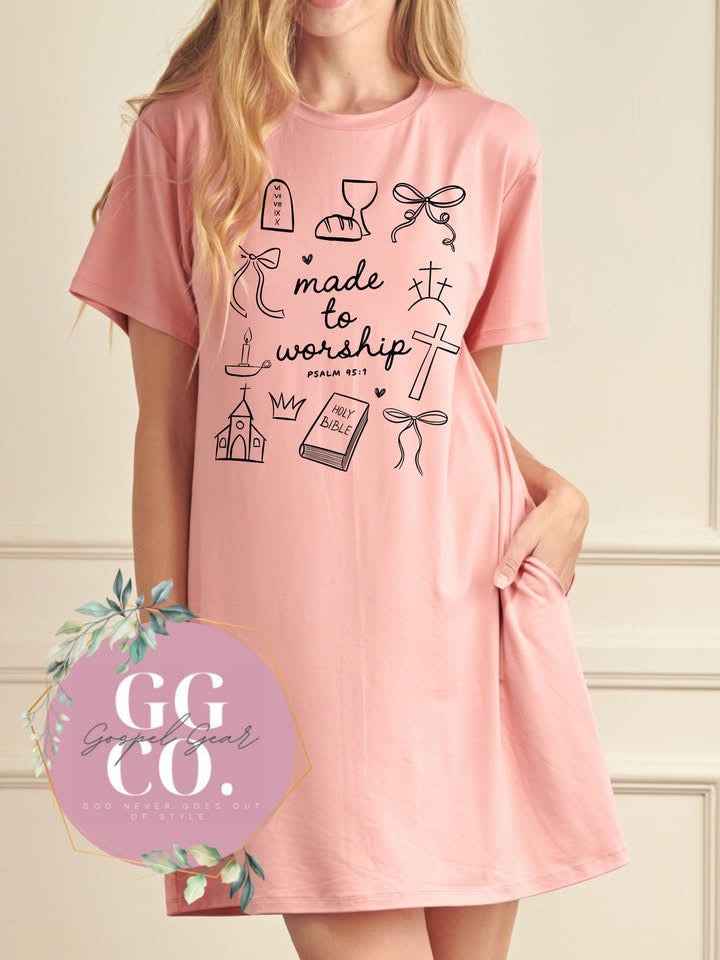 pink graphic t shirt dress Women's Oversized Graphic T-Shirt Dress