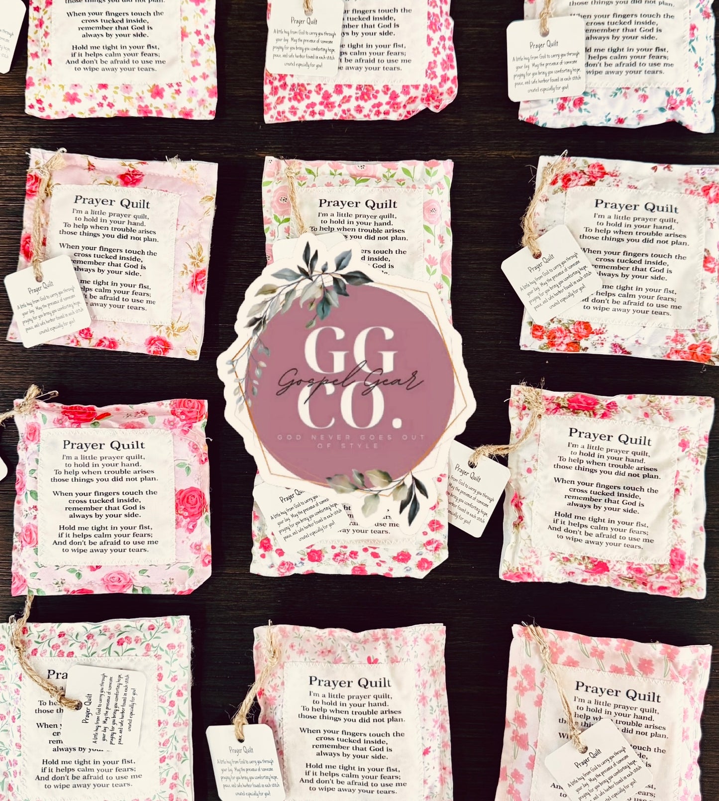Floral Pink Pocket Prayer Quilt, Prayer Quilt, Faith In Your Hands, Handmade, Mothers Day, Prayer Cloth, Christian Gift