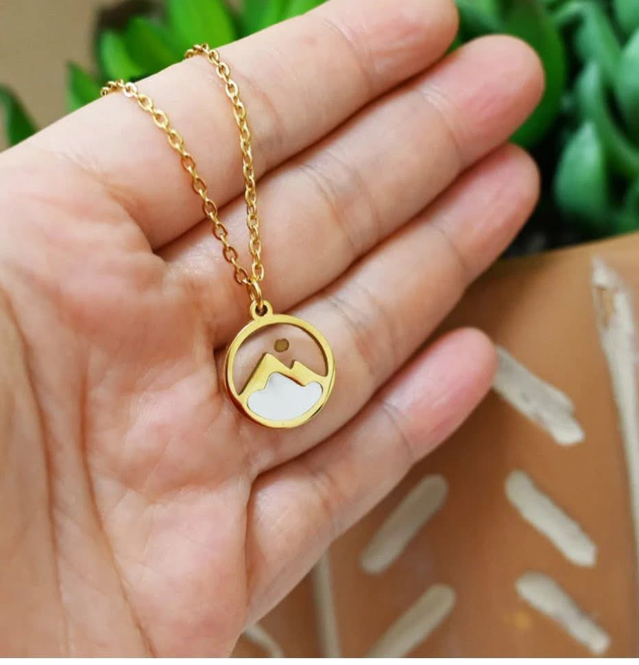 Pearl Mountain Mustard Seed Necklace - Christian Jewelry - Christian Necklace - Christian Gift