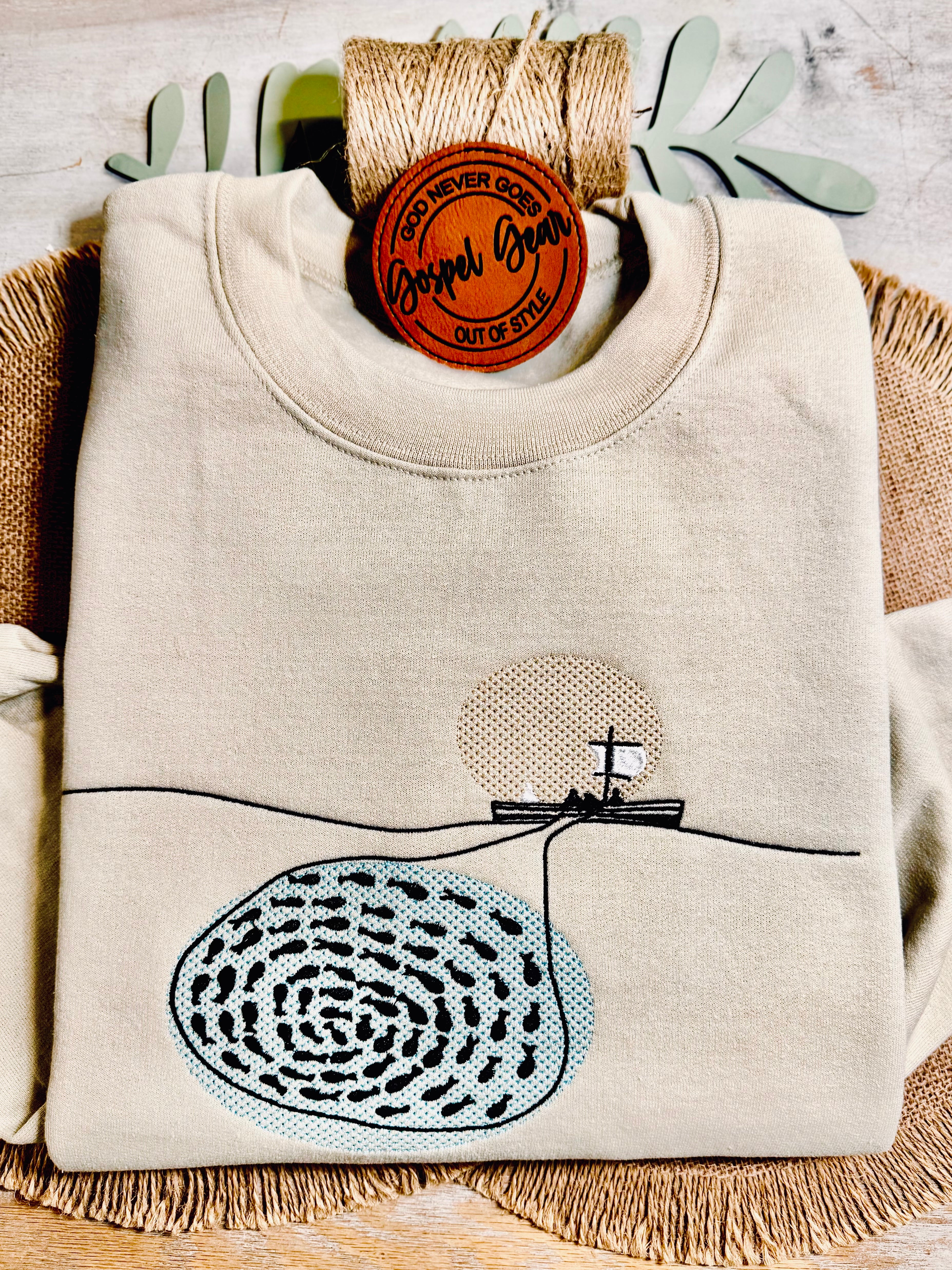 Fishers Of Men Embroidered Shirt, Christian Sweatshirt, Embroidered Jesus Shirt, Christian Shirt, Christian Gift Long Sleeve Tee
