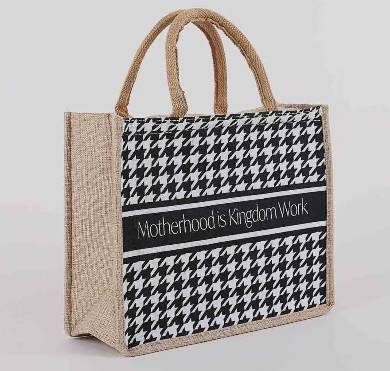 Motherhood Is Kingdom Work - Tote Bag - Bible Bag - Christian Tote Bag