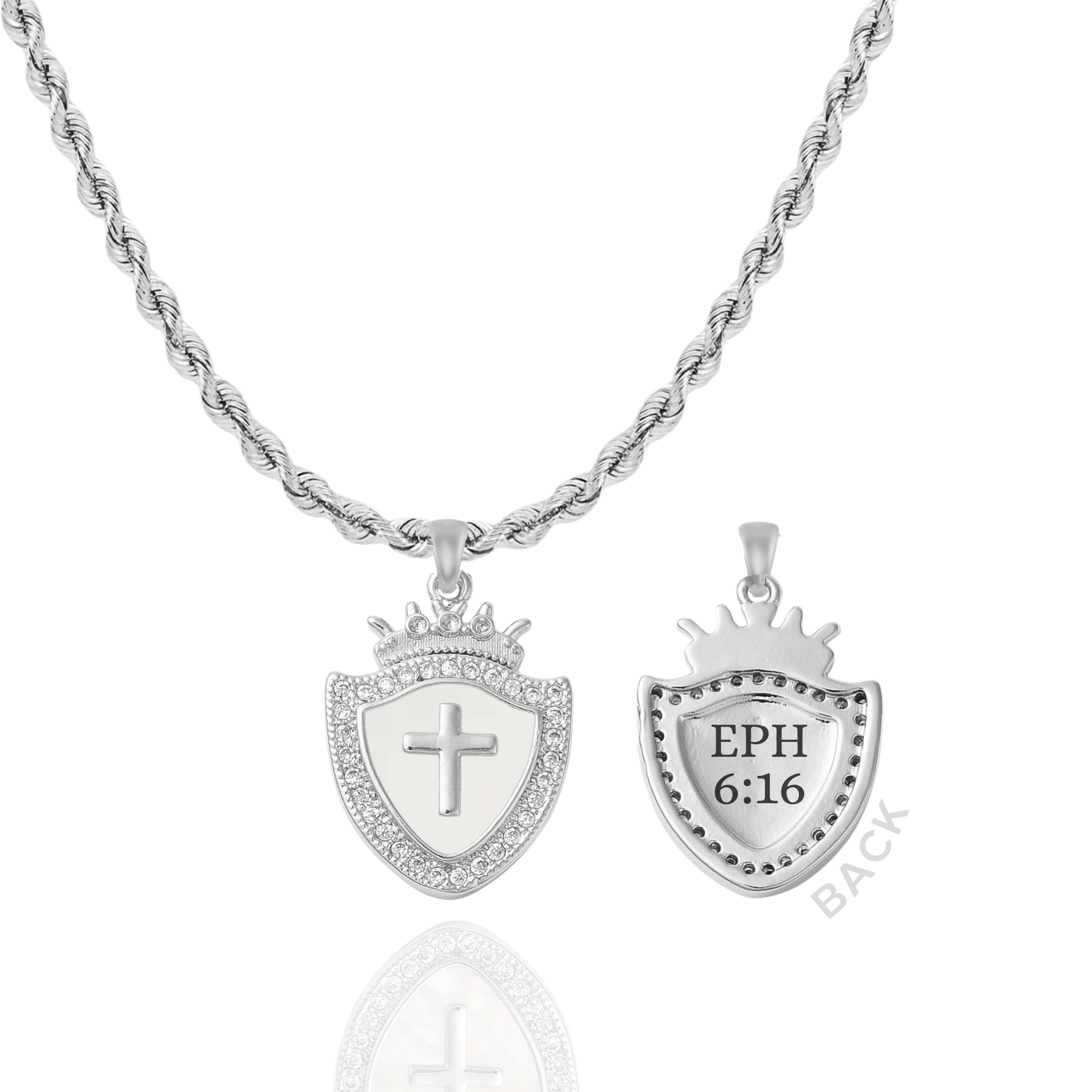 Shield Of Faith Eph 6:16 - Christian Necklace - Fine Jewelry - Christian Gift