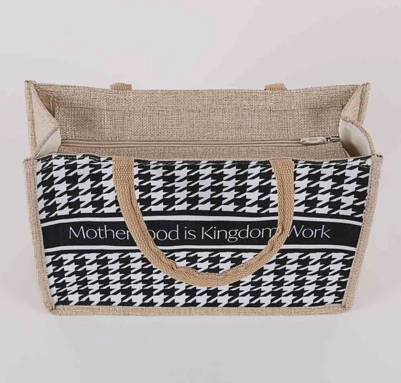 Motherhood Is Kingdom Work - Tote Bag - Bible Bag - Christian Tote Bag