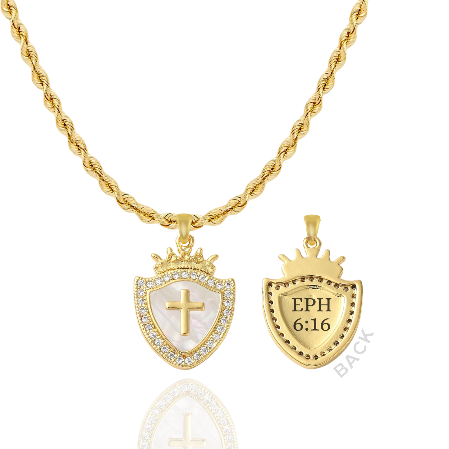 Shield Of Faith Eph 6:16 - Christian Necklace - Fine Jewelry - Christian Gift