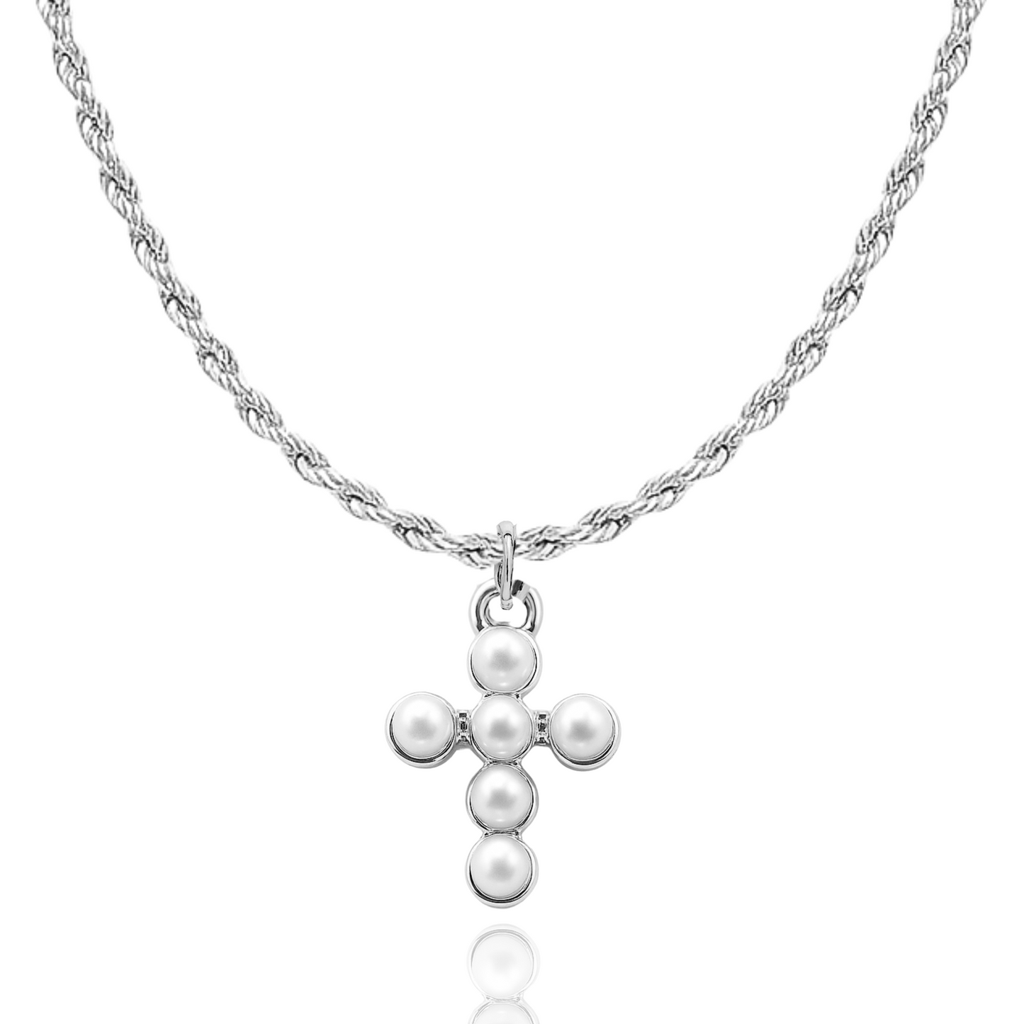 Always With Us Cross Pearl Necklace - Christian Necklace - Fine Jewelry - Christian Gift
