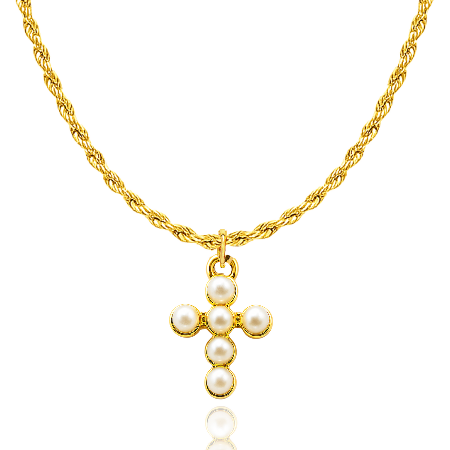 Always With Us Cross Pearl Necklace - Christian Necklace - Fine Jewelry - Christian Gift