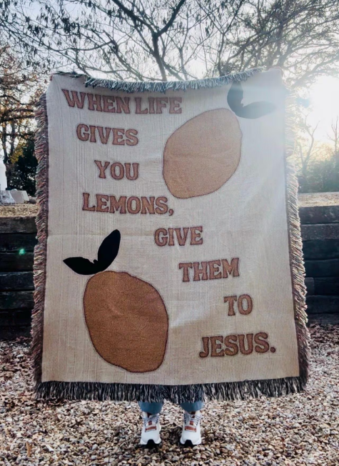 When Life Gives You Lemons Give Them To Jesus - Woven Blanket - Christian Blanket - Throw Blanket - God Blanket - Blanket - Christian Gift