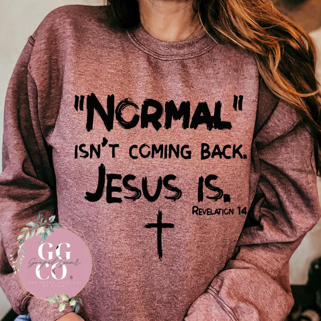 Christian Pullover - Normal Isn't Coming Back - Jesus Pullover - Trendy Christian Pullover - Christian Gift - Christian Apparel (4-1)