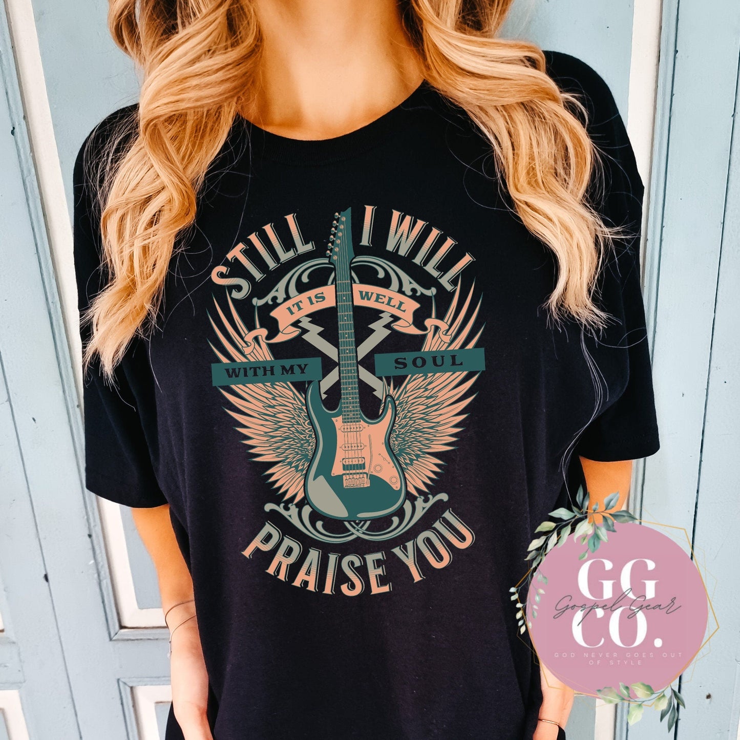 Christian Tee - Still I Will Praise - Bleached Christian Tee - Jesus Tee - Christian Apparel - Bleached Graphic Tee - Christian Gift (6-11)