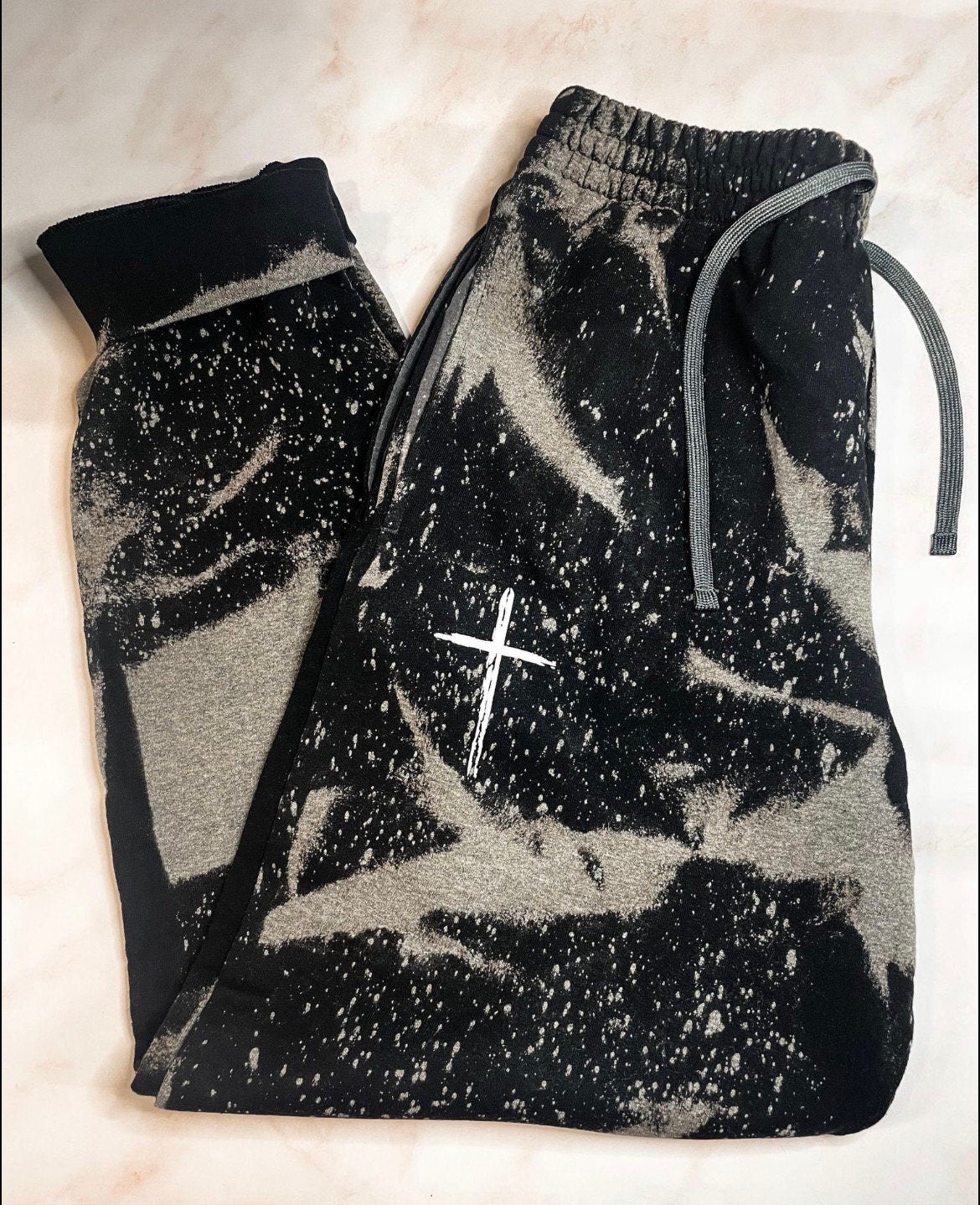 Bleached Cross Sweat Set - Be Blessed Sweat Set - Christian Sweats - Christian Gift - Sweat Set - Jesus Sweats - Trendy Set - Hoodie Set