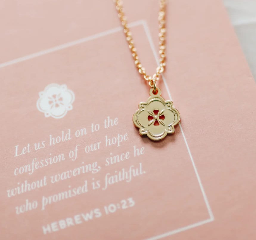 Christian Necklace - Faithful Necklace - Christian Jewelry - Christian Gift - Christian Apparel - Necklace - 18k Gold Necklace