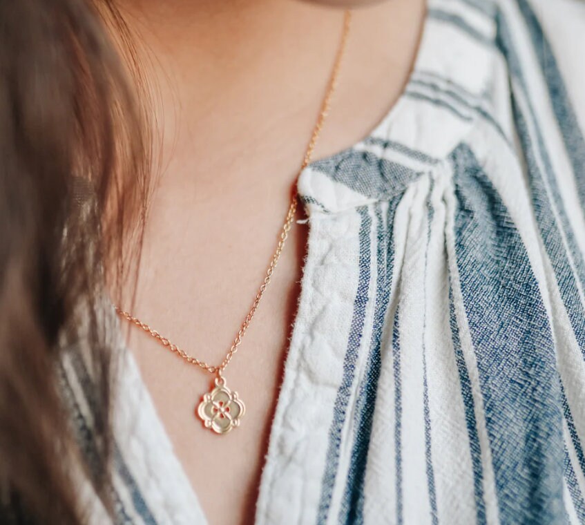 Christian Necklace - Faithful Necklace - Christian Jewelry - Christian Gift - Christian Apparel - Necklace - 18k Gold Necklace