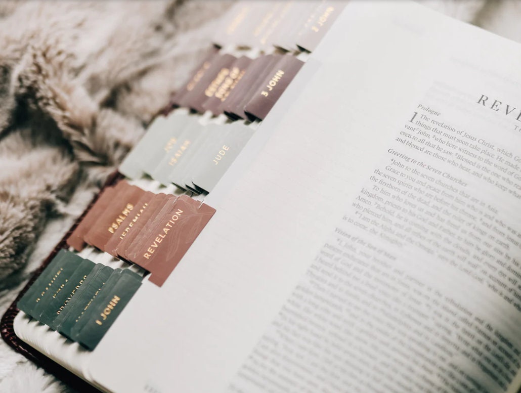 Christian Bible Tabs - Jewel Tone Bible Tabs - Matte Bible Tabs - Christian Gift - Books Of The Bible Tabs - Bible Accessories - Bible Tabs