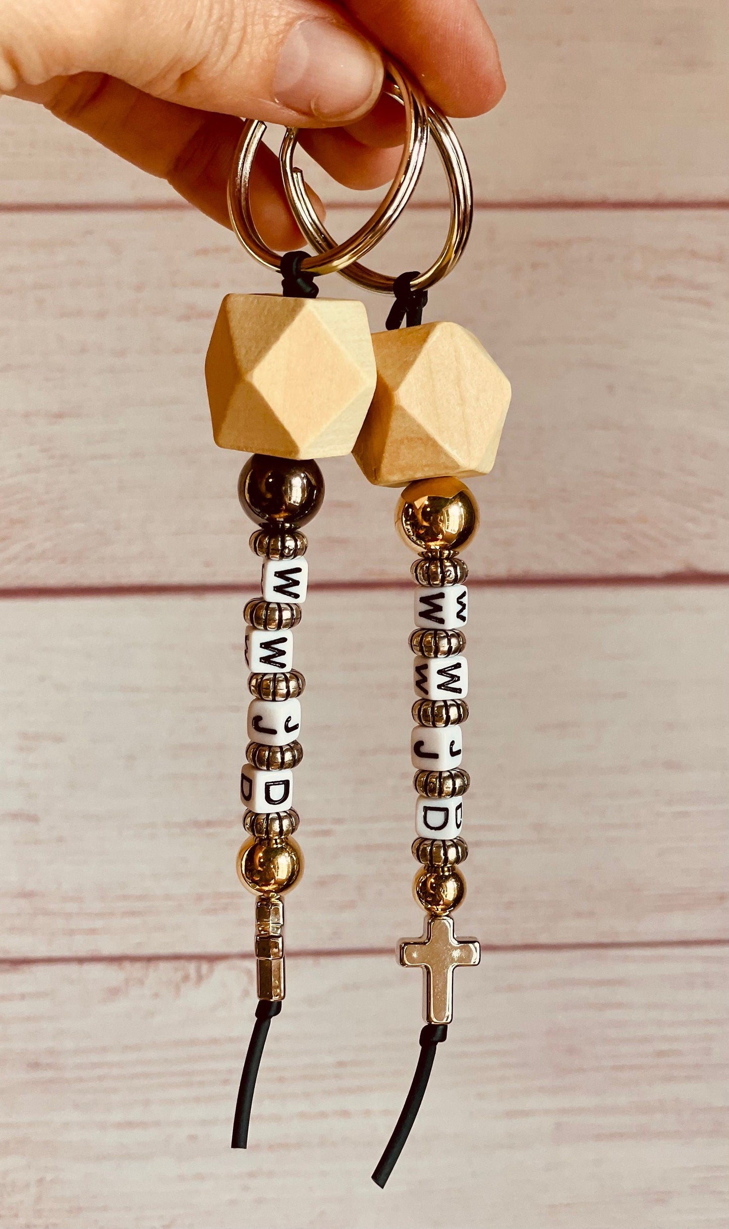 Christian Keychain - Jesus Keychain - YHWH - Keychain - WWJD Beaded Keychain - Religious Keychain - Christian Gift - Keychain Accessories