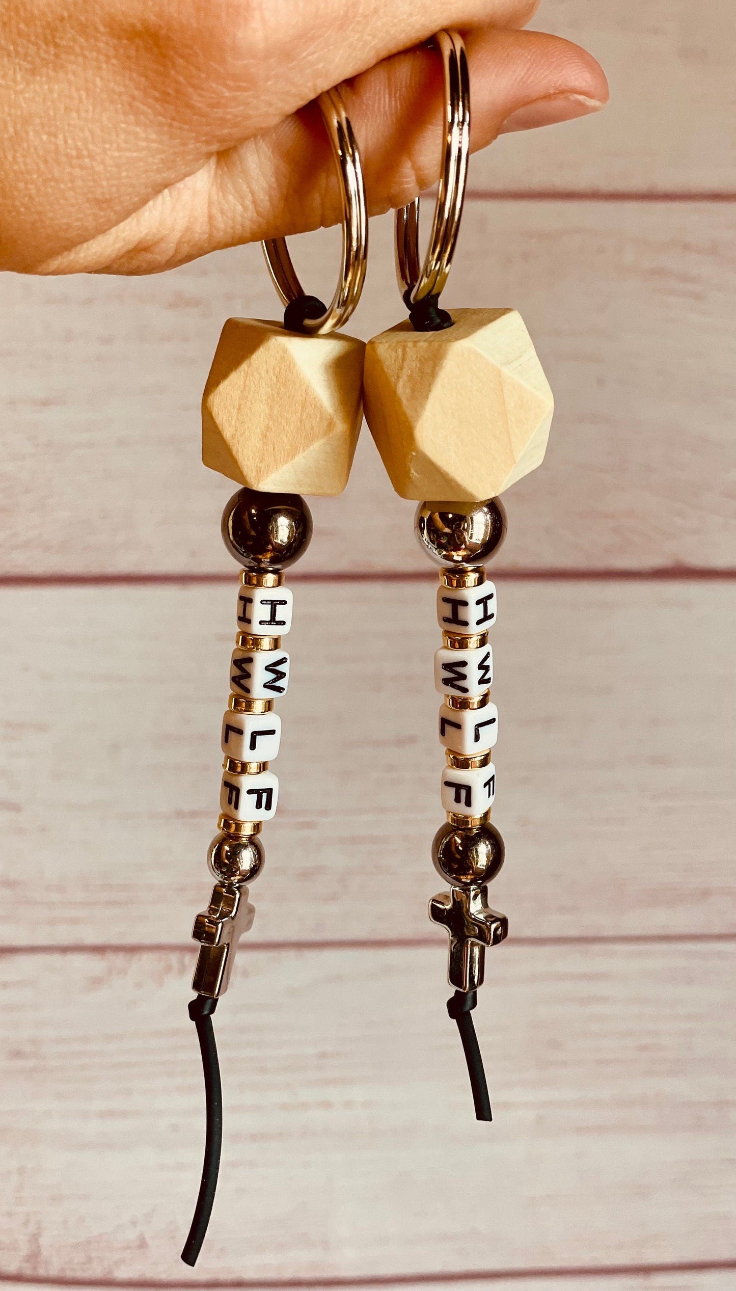 Christian Keychain - Jesus Keychain - YHWH - Keychain - WWJD Beaded Keychain - Religious Keychain - Christian Gift - Keychain Accessories