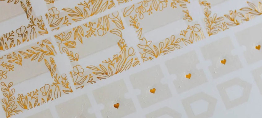 Christian Bible Tabs - Gold Foil Cream Bible Tabs - Christian Gift - Books Of The Bible Tabs - Bible Accessories - Bible Tabs