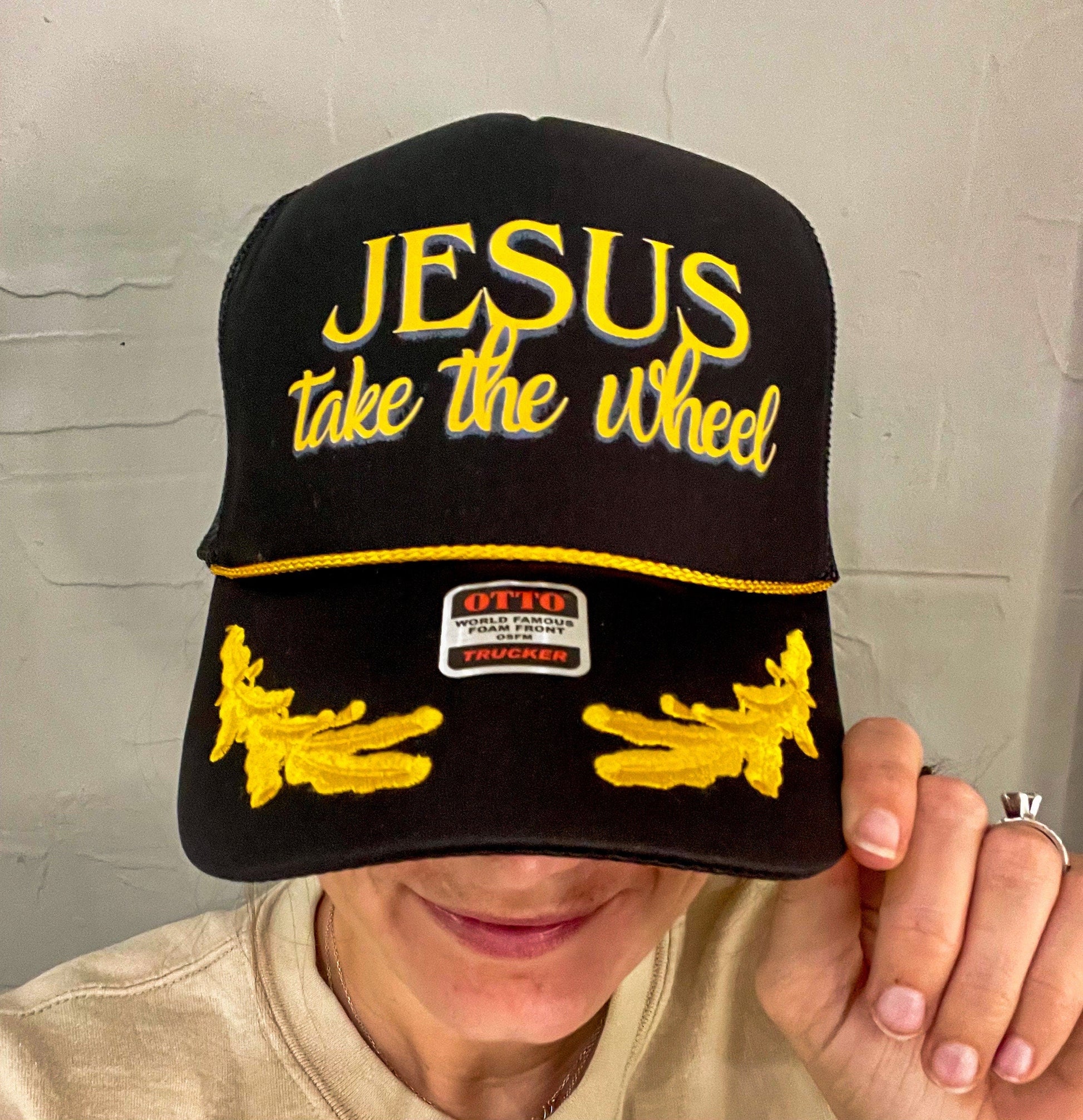 Christian Foam Trucker Hat, Jesus Take The Wheel Trucker Hat, Otto Hat, Jesus Trucker Hat, Trucker Hat, Christian Gift, Religious Hat