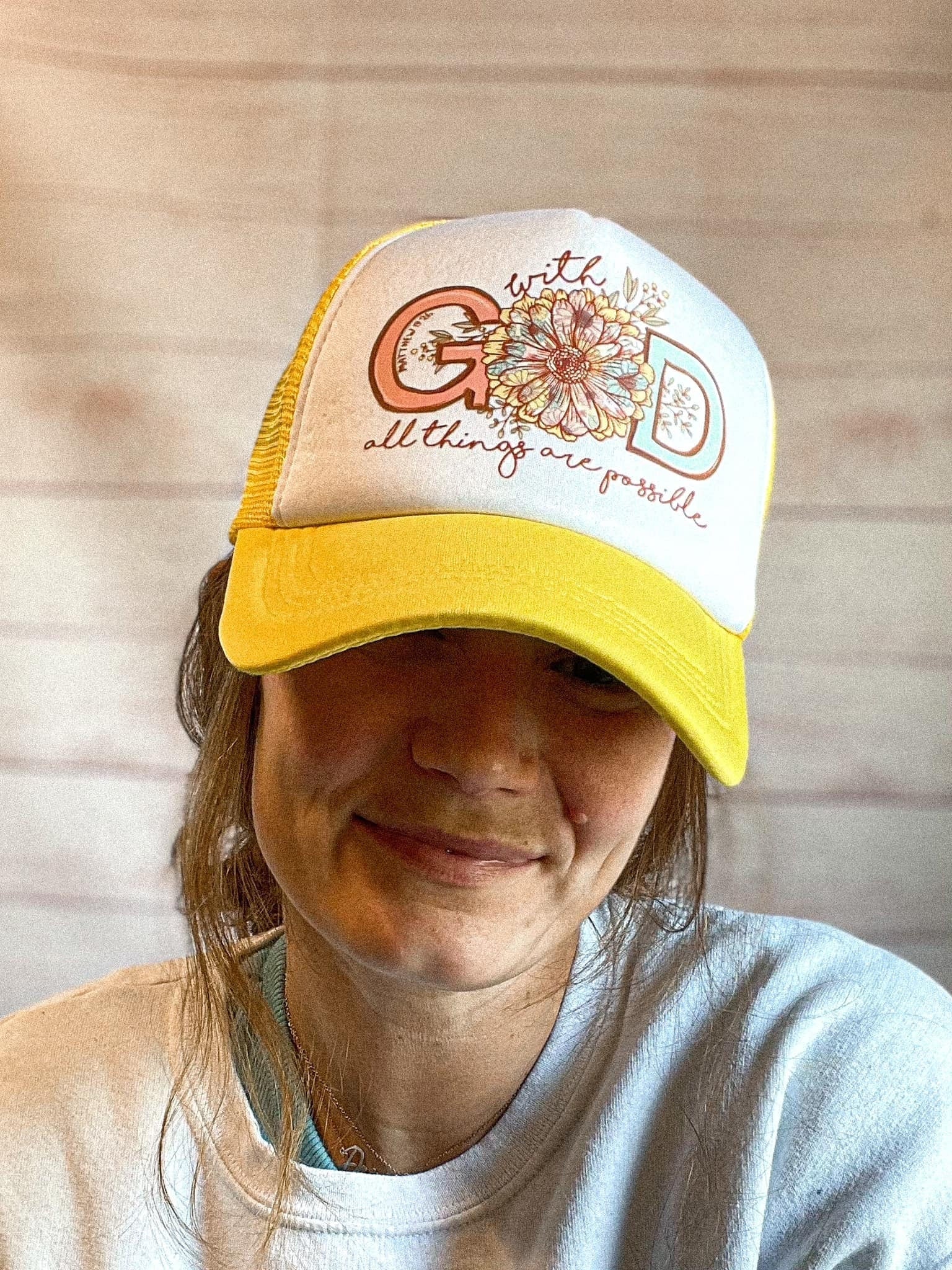 Christian Foam Trucker Hat, With God Trucker Hat, Foam Mesh Cap, Jesus Trucker Hat, Trucker Hat, Christian Gift, Religious Hat