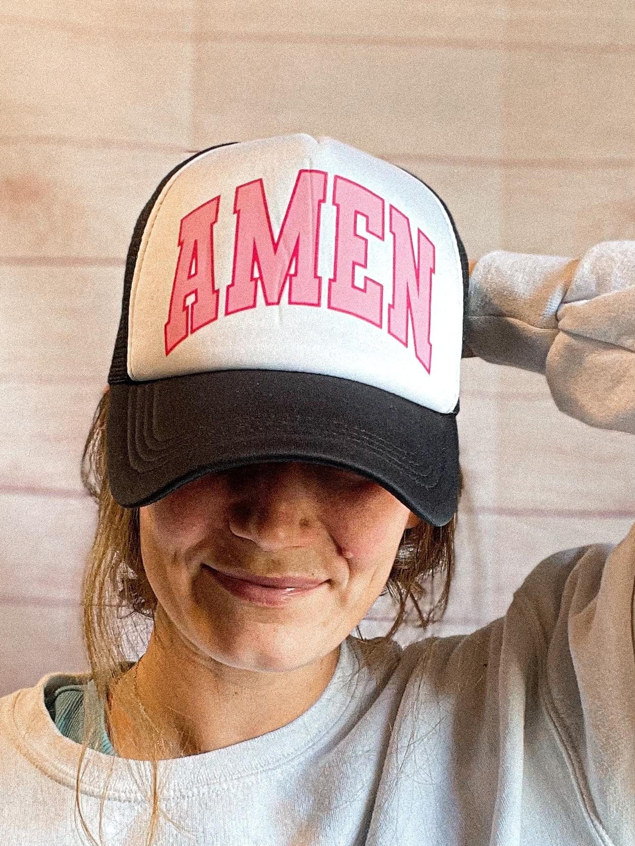 Christian Foam Trucker Hat, AMEN Trucker Hat, Foam Mesh Cap, Jesus Trucker Hat, Trucker Hat, Christian Gift, Religious Hat