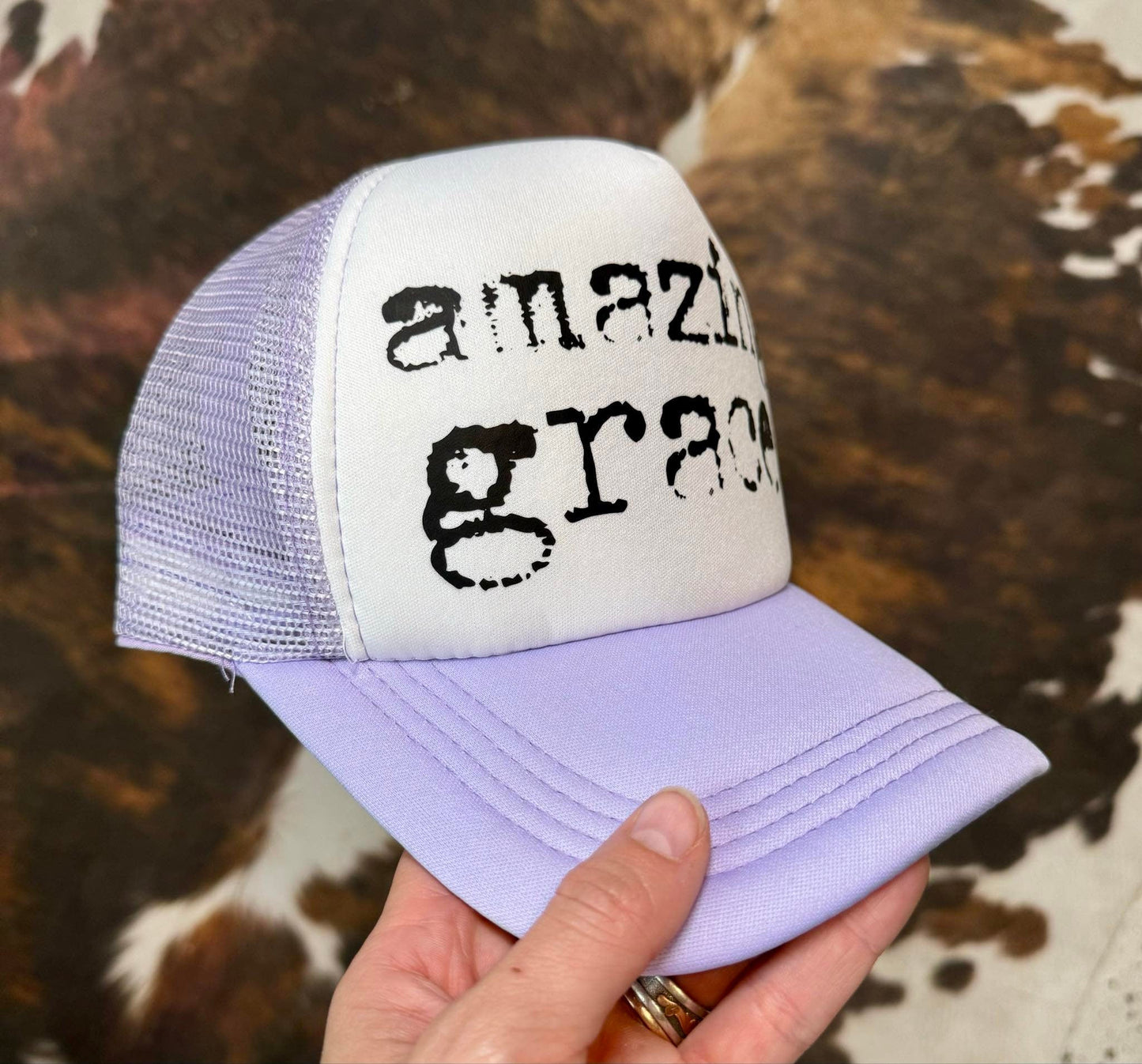 Christian Foam Trucker Hat, Amazing Grace Trucker Hat, Foam Mesh Cap, Jesus Trucker Hat, Trucker Hat, Christian Gift, Religious Hat