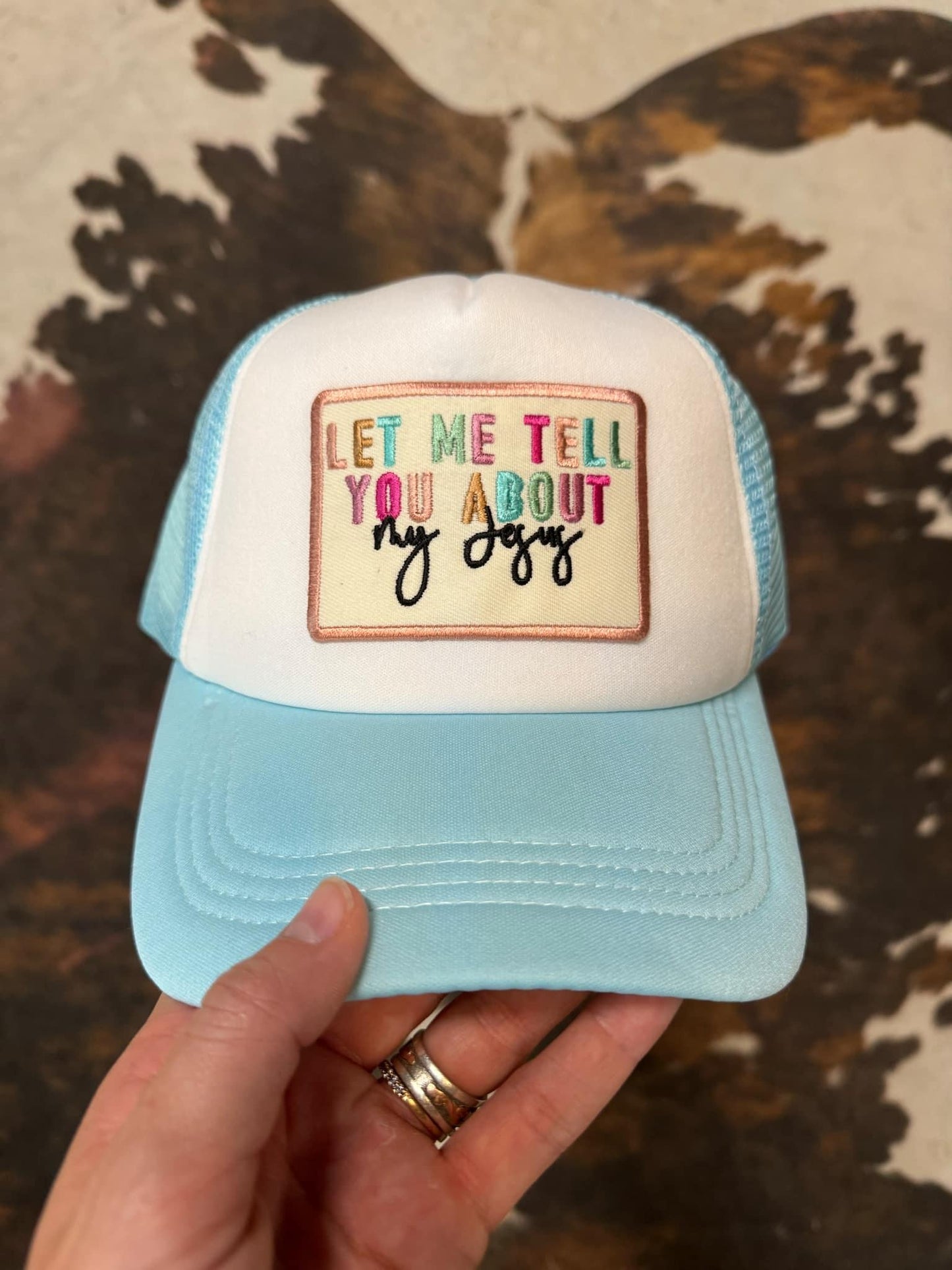 Christian Foam Trucker Hat, My Jesus Hat, Embroidered Patch Hat, Trucker Hat, Patch Trucker Hat, Christian Gift, Embroidered Hat