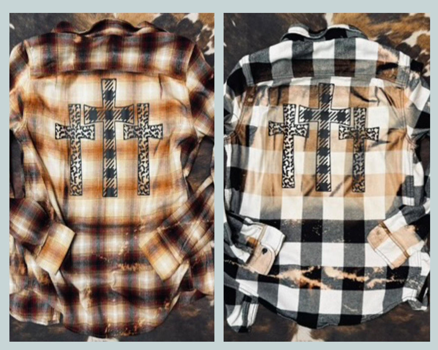 Distressed Bleached Flannel - Christian Flannel - Jesus Flannel - Christian Gift - Trendy Bleached Flannel - Fall Flannel - Flannel - Jacket