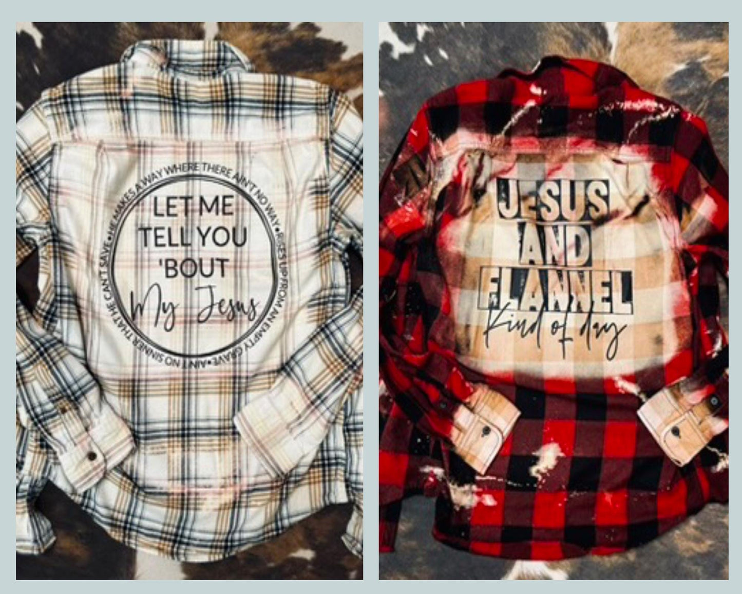 Distressed Bleached Flannel - Christian Flannel - Jesus Flannel - Christian Gift - Trendy Bleached Flannel - Fall Flannel - Flannel - Jacket