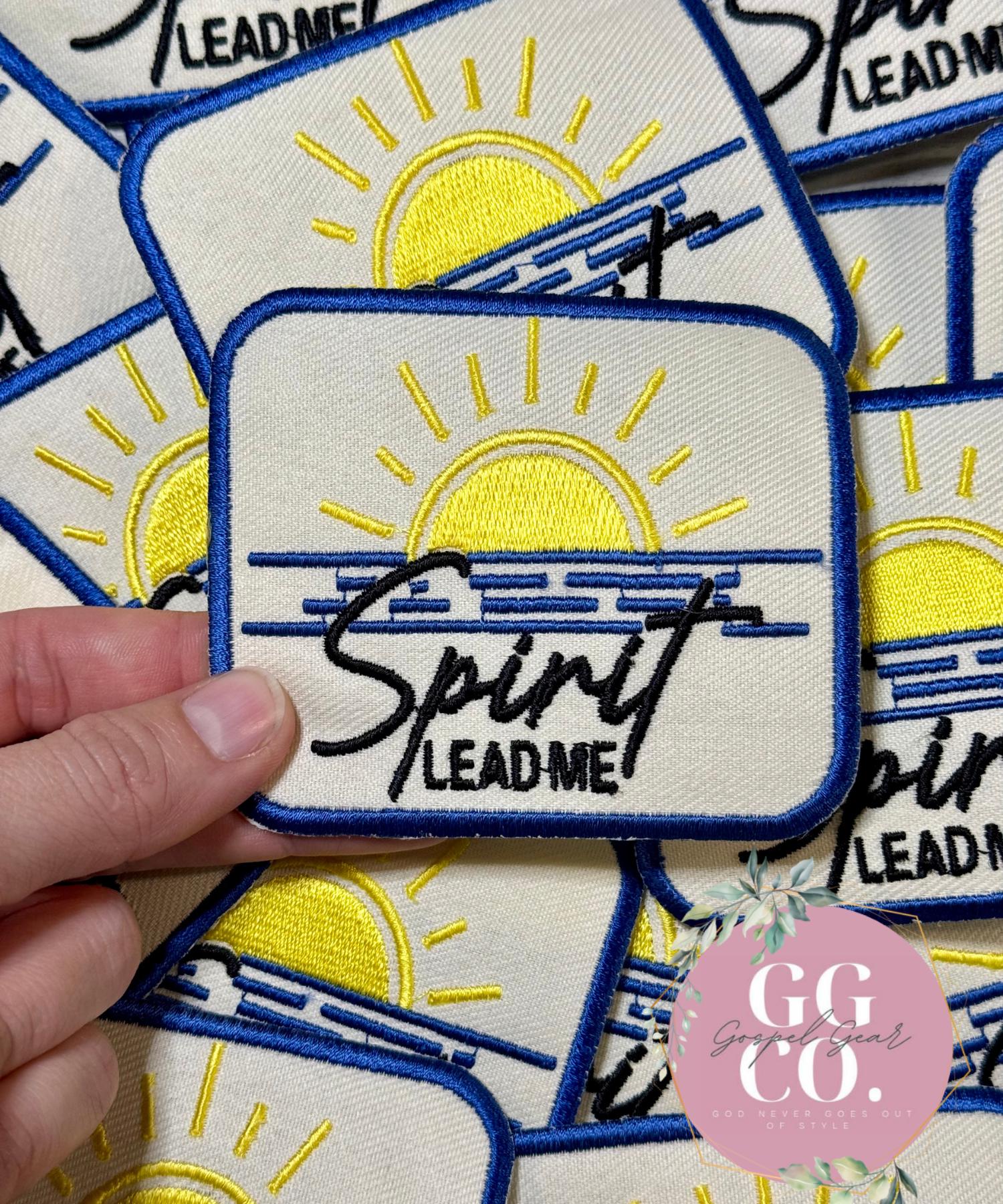 Spirit Lead Me Sunrise Patch, Christian Hat Patch, Embroidered Patch, Trucker Hat Patch, Iron On, Trendy Hat Patch, Jesus Patch.