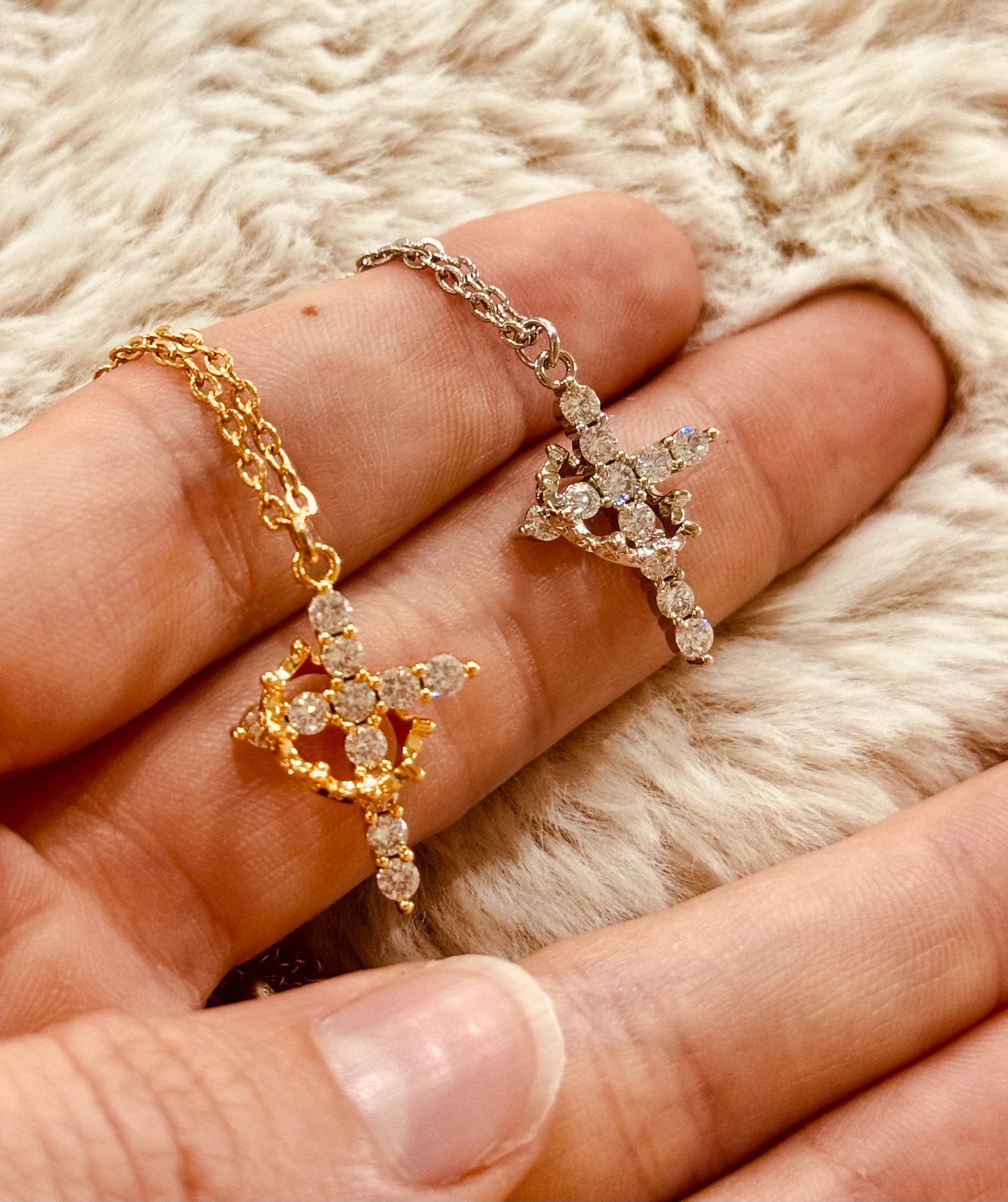 Christian Necklace - Cross Crown Necklace - Christian Jewelry - Christian Gift - Christian Apparel - Necklace - Cross Necklace - Jesus