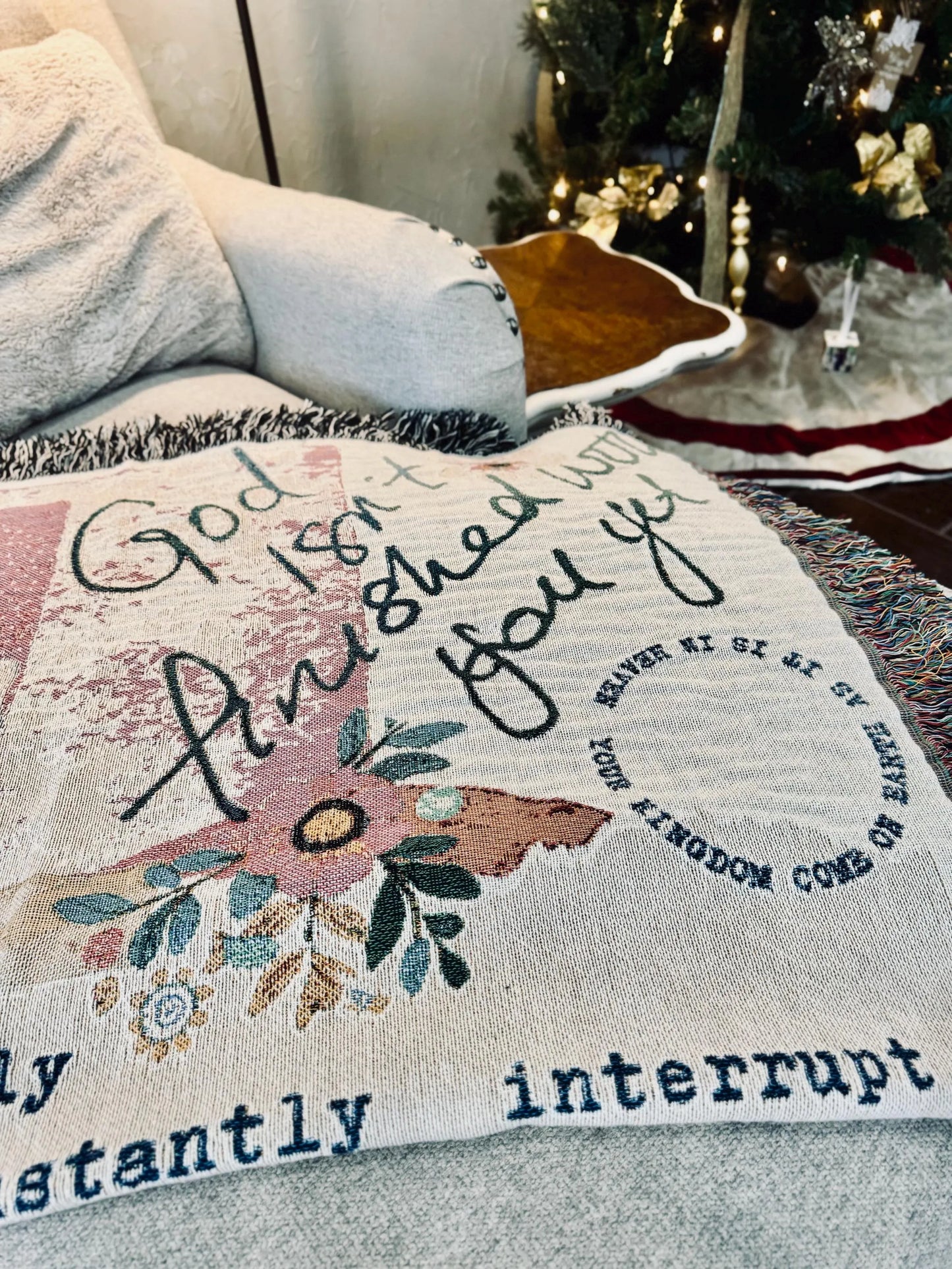 God Isn’t Finished With You Yet - Woven Blanket - Christian Blanket - Throw Blanket - God Blanket - Jesus Blanket - Christian Gift - Blanket