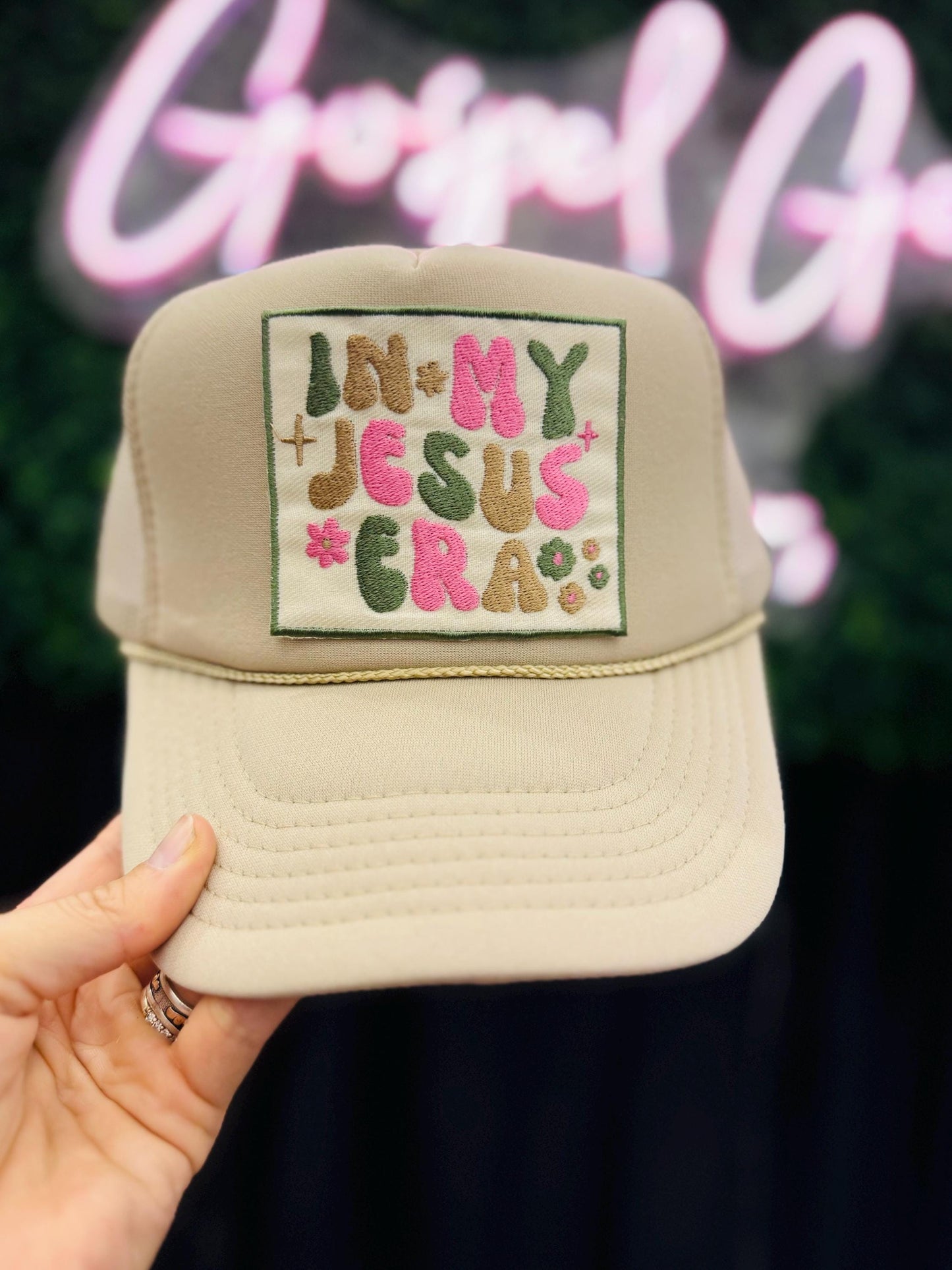 Christian Foam Trucker Hat, In My Jesus Era Trucker Hat, Embroidered Patch Hat, Trucker Hat, Patch Trucker Hat, Christian Gift, Embroidered