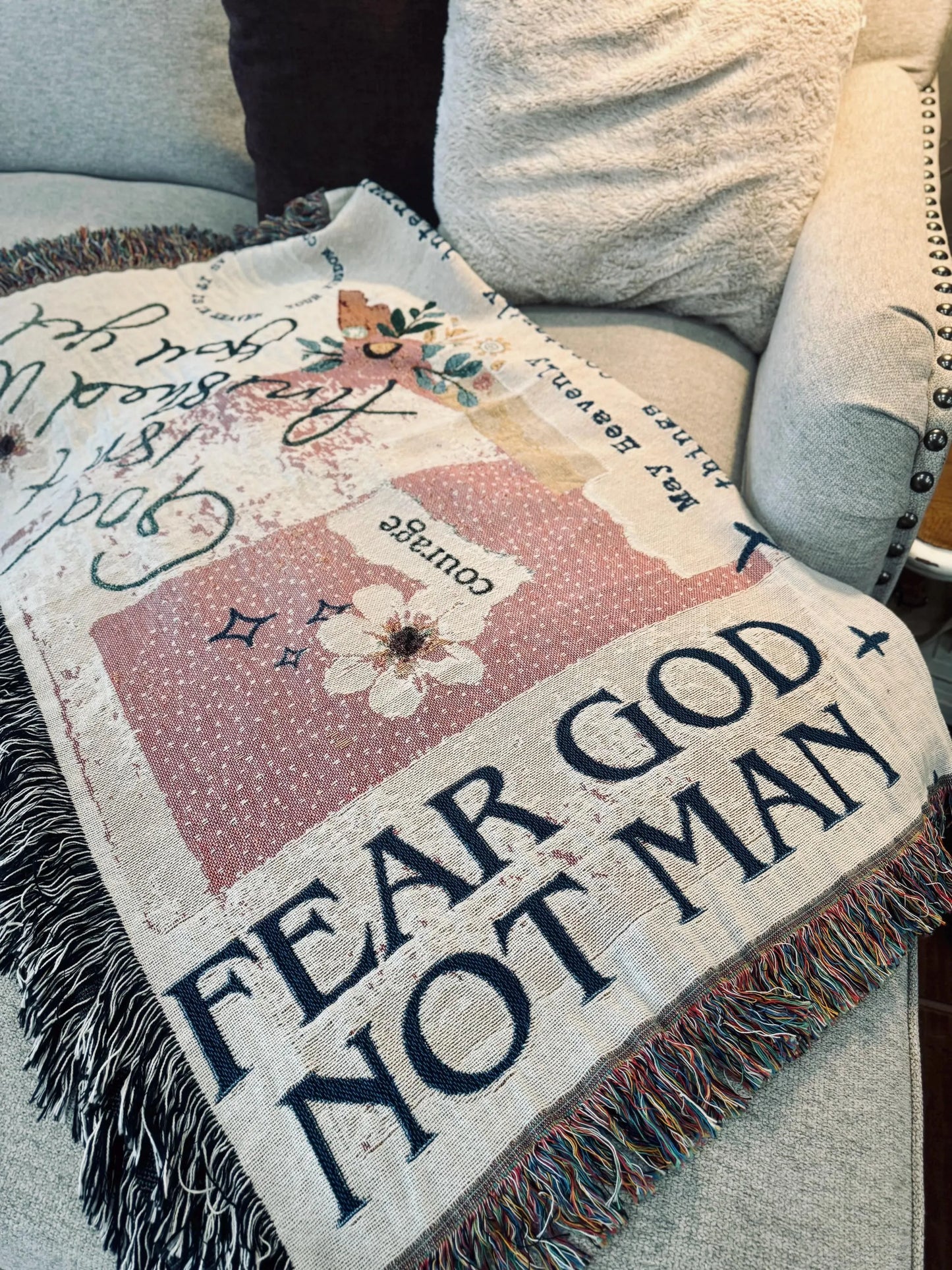God Isn’t Finished With You Yet - Woven Blanket - Christian Blanket - Throw Blanket - God Blanket - Jesus Blanket - Christian Gift - Blanket