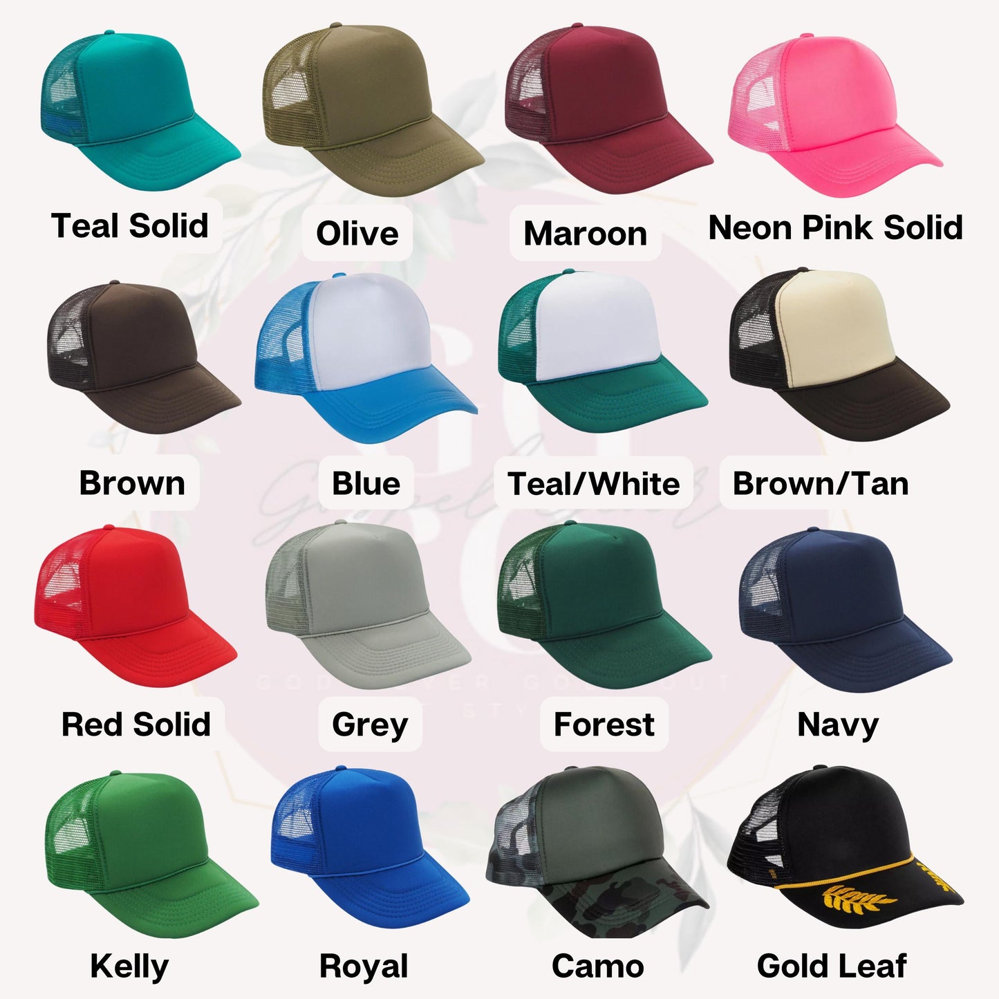 Christian Foam Trucker Hat, He Owns The Cattle Trucker Hat, Embroidered Patch Hat, Trucker Hat, Patch Trucker Hat, Christian Gift, Hat