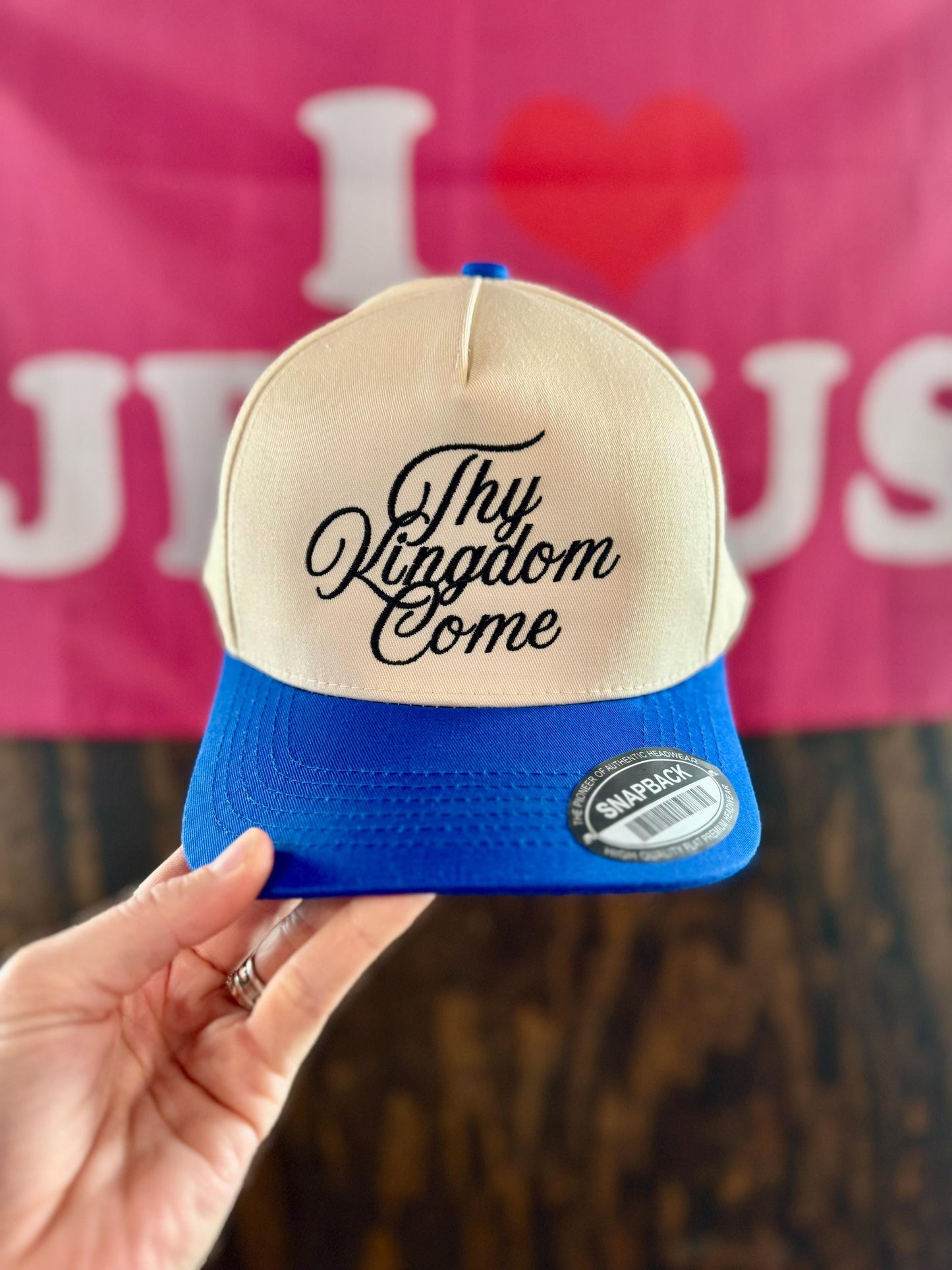 Christian Embroidered Hat, Thy Kingdom Come Hat, Vintage Hat, Jesus Hat, Dad Hat, Christian Gift, Embroidered Canvas Hat, Baseball Hat, Hat