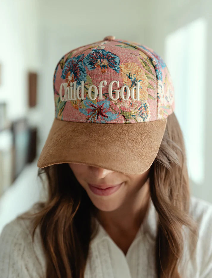 Floral Child Of God Puff Embroidered Hat