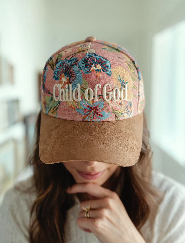 Floral Child Of God Puff Embroidered Hat