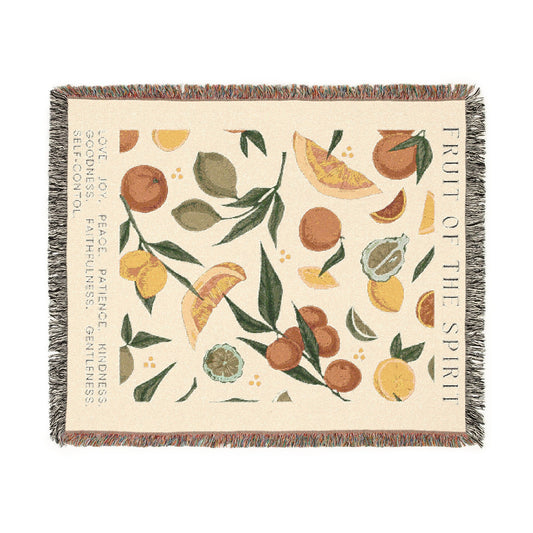 Fruits Of The Spirit - Woven Blanket - Christian Blanket - Throw Blanket - God Blanket - Blanket - Christian Gift - Woven Religious Blanket