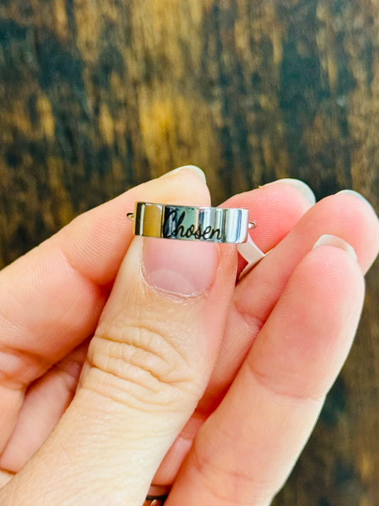 Engraved Name Plate Ring - Christian Jewelry - Christian Ring  - Christian Gift