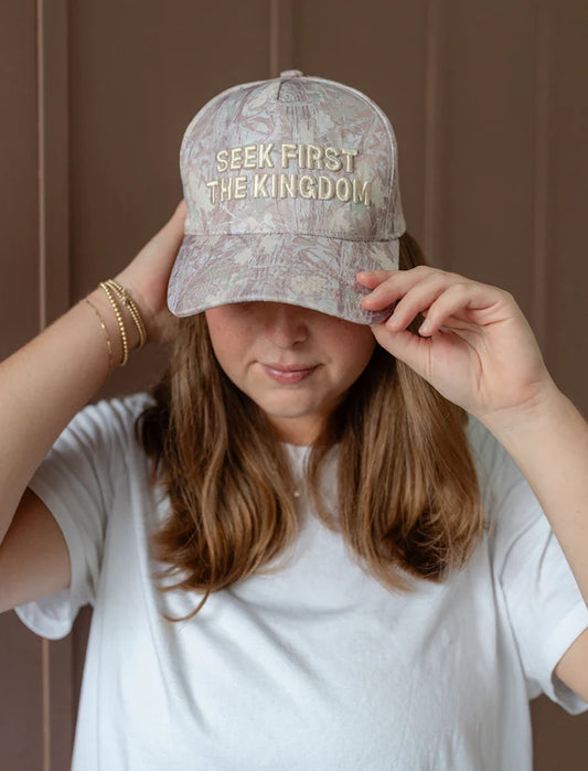 Seek First The Kingdom Puff Embroidered Hat