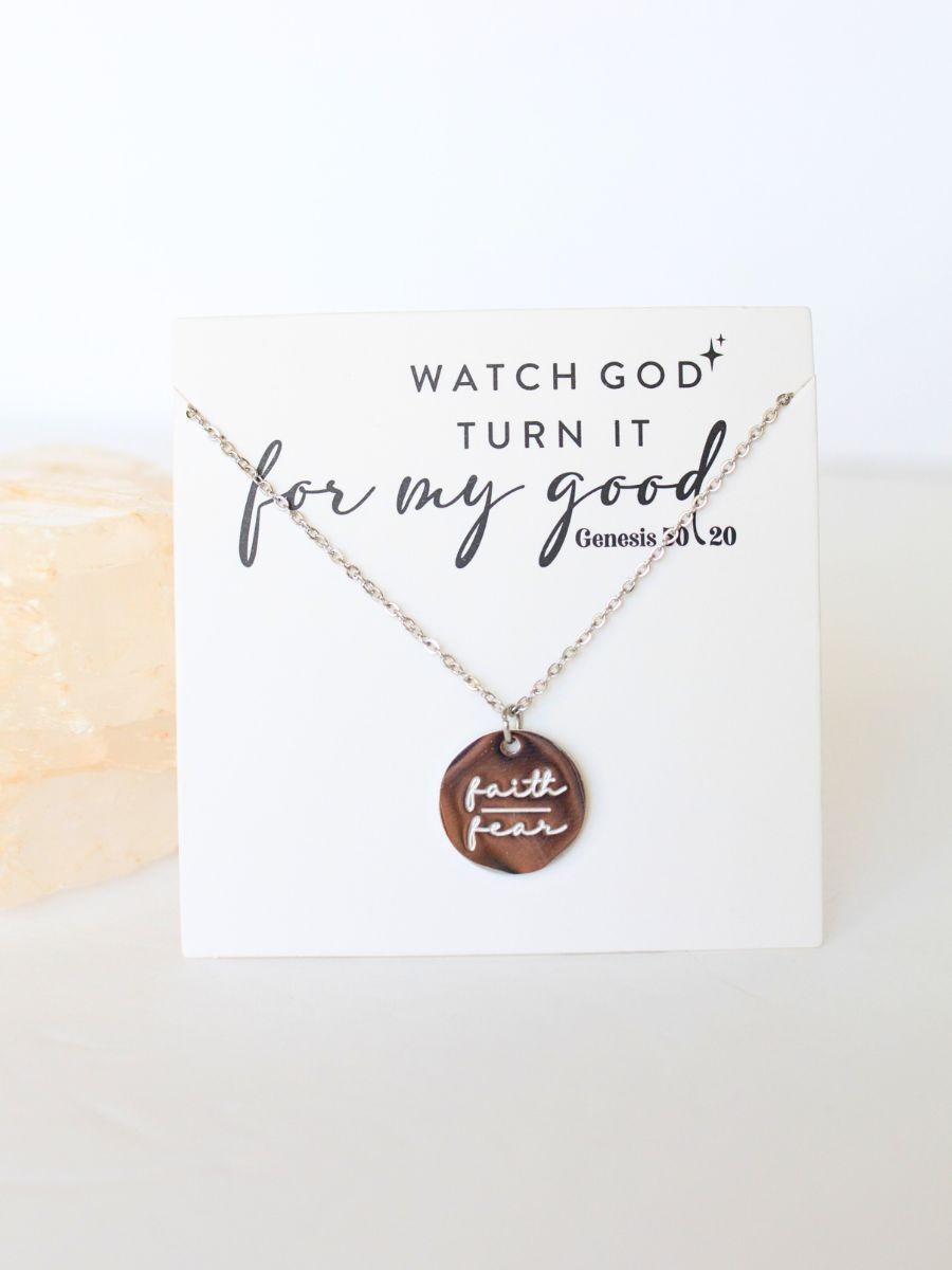 Faith Over Fear Pendant Necklace (D1)
