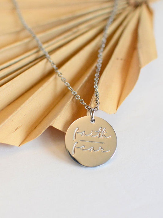 Faith Over Fear Pendant Necklace